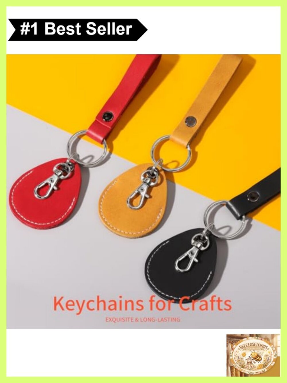 60 Pc Swivel Snap Hooks Key Rings Keychain Making Kit Metal Split Rings - Picture 5 of 6